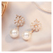 Éternelle Náušnice s perlou a zirkony Augustina Gold E1448-EP5670B Zlatá Bílá
