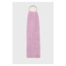 Šátek z vlněné směsi Superdry růžová barva, vzorovaný