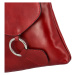 Kožená elegantní crossbody kabelka Arlette, světle červená