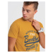 Pánské bavlněné tričko s kolegiálním potiskem - V1 - ESPIR