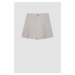 DEFACTO Regular Fit High Waist Pleated Shorts