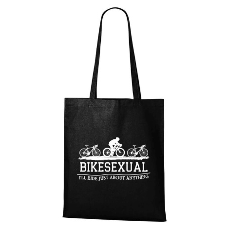 DOBRÝ TRIKO Bavlněná taška s potiskem Bikesexual Barva: Černá