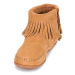 Minnetonka CONCHO FEATHER SIDE ZIP BOOT Hnědá