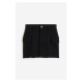 H & M - Keprová sukně cargo - černá