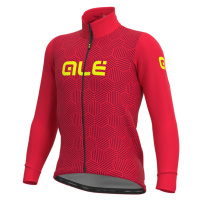 ALÉ Cyklistická zateplená bunda - SOLID CROSS - červená