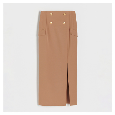 Béžové pouzdrové sukně