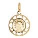 Zlatý medailonek s Pannou Marií ZZ0522F + dárek zdarma