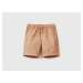 Benetton, 100% Cotton Shorts With Drawstring