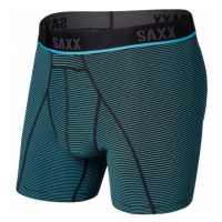 Pánské boxerky SAXX Kinetic HD Boxer Brief cool blue feed stripe