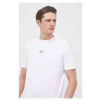 Tričko BOSS Casual pánský, bílá barva, hladký, 50473278