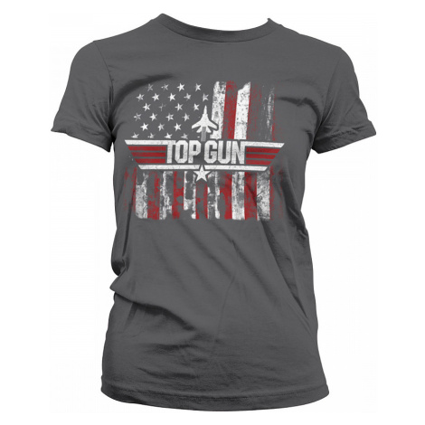 Top Gun tričko, America Girly Grey, dámské HYBRIS