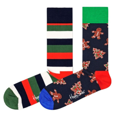 HAPPY SOCKS GINGERBREAD COOKIES GIFT SET 2P Klasické ponožky, mix, velikost