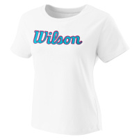Dámské tričko Wilson Script Eco Cotton Tee W White