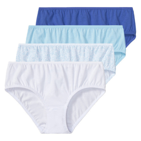 pepperts!® Dívčí kalhotky s BIO bavlnou, 4 kusy (modrá / světle modrá / bílá)