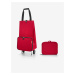 Červená nákupní taška na kolečkách Reisenthel Foldabletrolley