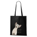 Bavlněná taška s potiskem kočka Sphynx Barva: Tyrkysová