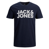 Jack&Jones PLUS Pánské triko JJELOGO Regular Fit 12158505 Navy Blazer