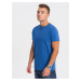 Modré pánské basic tričko Ombre Clothing