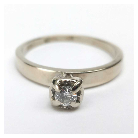 AutorskeSperky.com - Starožitný zlatý prsten s briliantem vzácná ryzost 13.20 kt - S4263