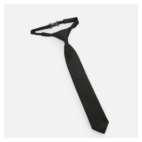 Reserved - Regulovatelná žakárová kravata - Černý