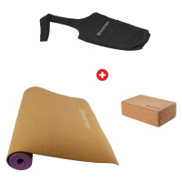 Akční jóga set - podložka na jógu + blok + taška