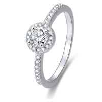 Beneto Stříbrný prsten s krystaly AGG194 56 mm