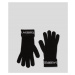 Rukavice karl lagerfeld soft knit logo gloves černá