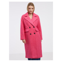 Tmavě růžový dámský kabát ONLY Valeria - Dámské