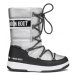 Dívčí vysoké zimní boty MOON BOOT Girl Quilted WP silver black