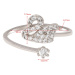 Anna Grace prstýnek Silver Crystal Swan 76 - 18 mm