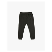 Koton Jogger Sweatpants with Button Detailed Waist, Elastic Cotton.