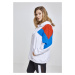 Dámská mikina // Ladies Oversize 3-Tone Block Hoody wht/firered/brightblue