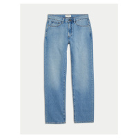 Modré pánské džíny s rovnými nohavicemi Marks & Spencer