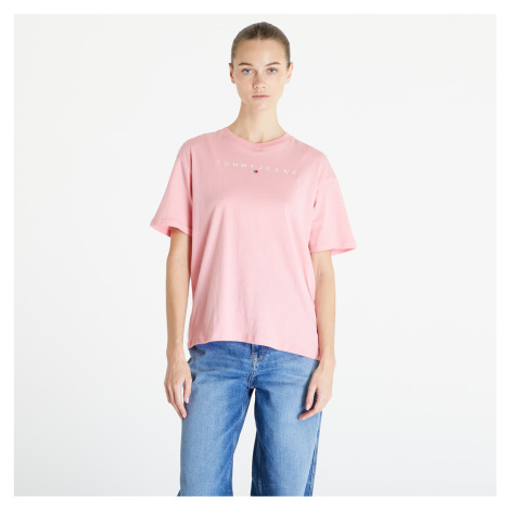 Tommy Jeans Relaxed New Linear Short Sleeve Tee Tickled Pink Tommy Hilfiger