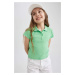 DEFACTO Girl Slim Fit Ribbed Camisole Short Sleeve Polo T-Shirt