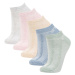 DEFACTO Women's 5-Piece Cotton Booties Socks