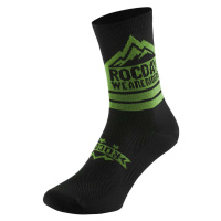 ROCDAY Cyklistické ponožky klasické - TRAIL - černá/zelená