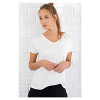 Trend Alaçatı Stili Women's White Basic V-Neck T-Shirt