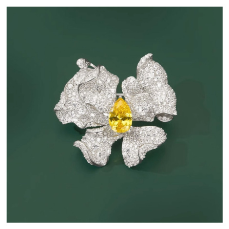 Éternelle Luxusní brož Swarovski Elements Oleandra B8092-LXT0851 Stříbrná