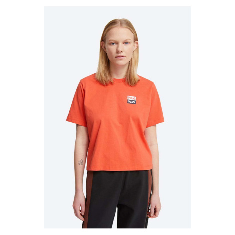 Bavlněné tričko Wood Wood Steffi T-Shirt x Fila oranžová barva, 688376.B026-ORANGE