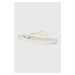 Žabky Calvin Klein Jeans BEACH SANDAL GLOSSY pánské, bílá barva, YM0YM00952