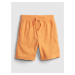 Oranžové klučičí dětské kraťasy 100% organic cotton mix and match pull-on shorts
