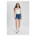 DEFACTO Normal Waist Folded Leg Jean Shorts