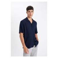 DEFACTO Relax Fit Polo Collar Combed Cotton Short Sleeve Shirt