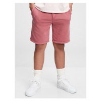 Červené klučičí dětské kraťasy fleece pull-on shorts GAP