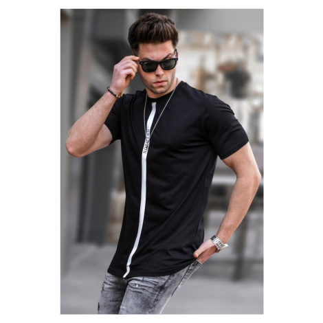 Madmext Men's Printed Regular Fit Cotton T-shirt 5378 Black
