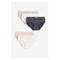 H & M - Balení: 5 bavlněné kalhotky - růžová