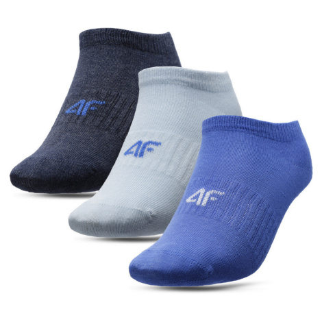 4F HJL22-JSOM001 BLUE+LIGHT BLUE+NAVY MELANGE Ponožky EU HJL22-JSOM001 BLUENAVY