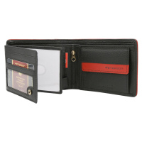 Pánská kožená peněženka Peterson PTN 304.03 černá / červená