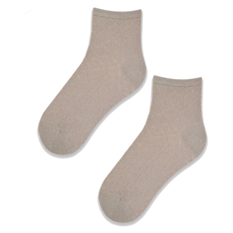 Kotníkové dámské ponožky Noviti ST041 - viskóza Béžová
